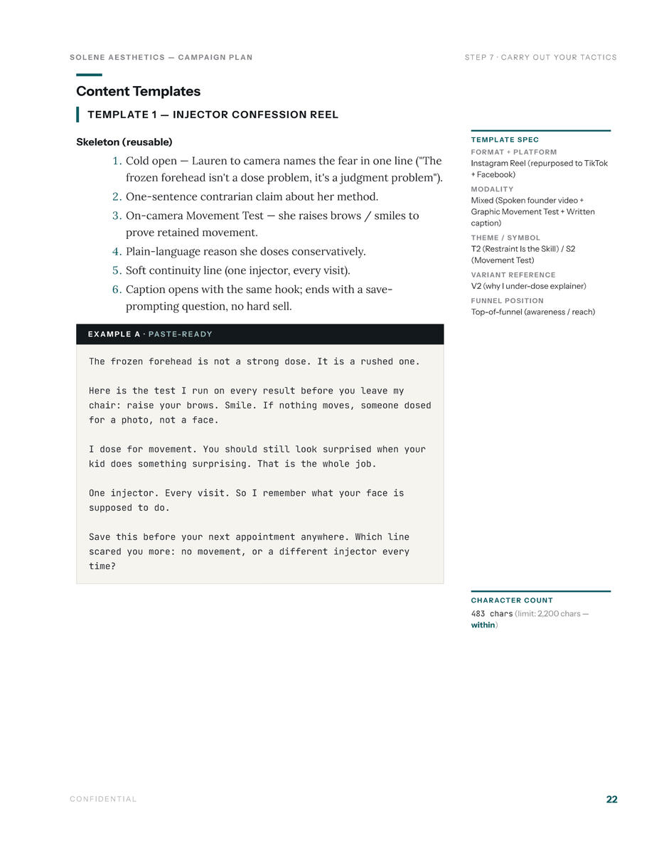 Sample report —fictional client, real output.